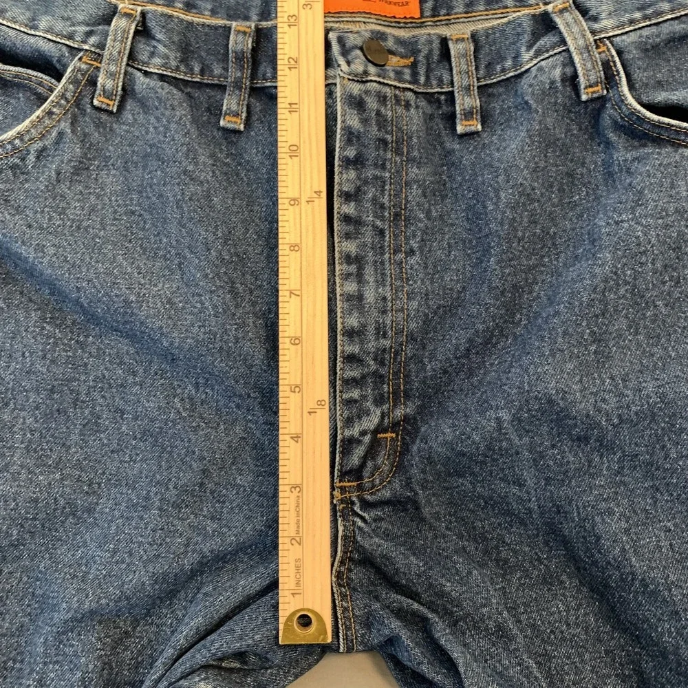 Wrangler FR Riggs Jeans Mens 44x32 Blue Flame Resistant Workwear CAT2 2112 Denim